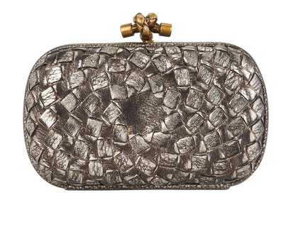 Knot Clutch, &pound;650, Handbags, Bronze, Leather, Front view